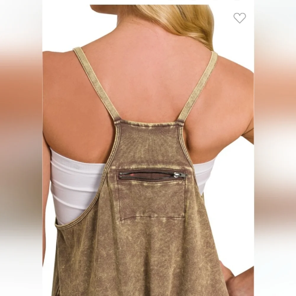 ZENANA L/XL🌻Olive Green Women's Jumpsuit - Picture 2 of 2